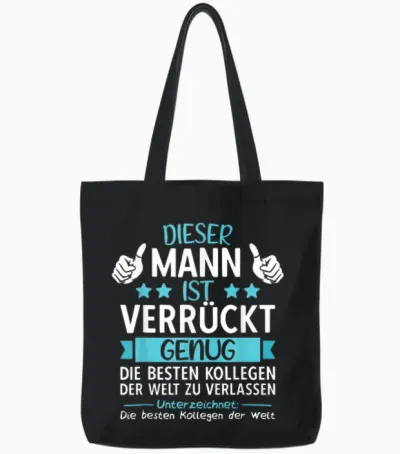 Men's Farewell Colleague Job Change Pension & New Job, Retirement T-Shirt, Black Tote Bags - Black