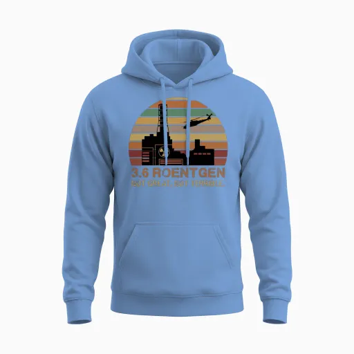 Roentgen 3.6 Not Great Not Terrible Meme Unisex Hoodie in Carolina Blue