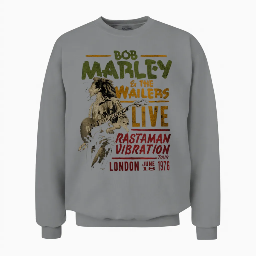 Bob Marley Btrtw the Wailers Live Unisex Sweatshirt in Sport Grey