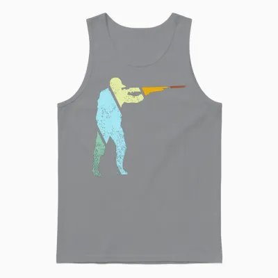 Hunting Retro Unisex Tank Top - Sport Grey