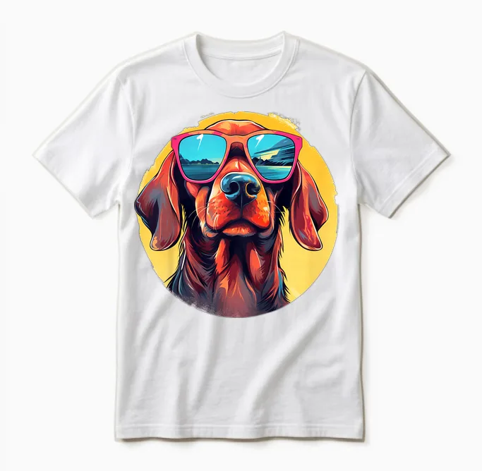 Kinder Cooler Hund Mit Sonnenbrille Unisex T-Shirt in White
