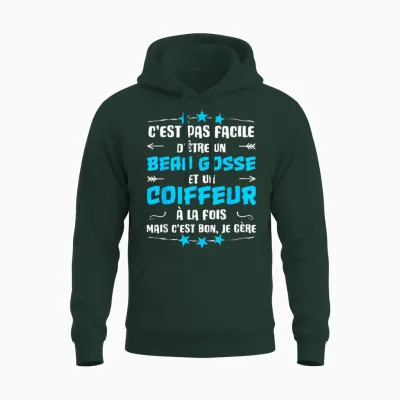 Humour Barber and Beau Gosse Gift Craft Unisex Hoodie - Forest