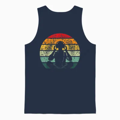 Musik Hören Musiker Sunset Chillen Chill Vibes Sound Unisex Tank Top - Navy