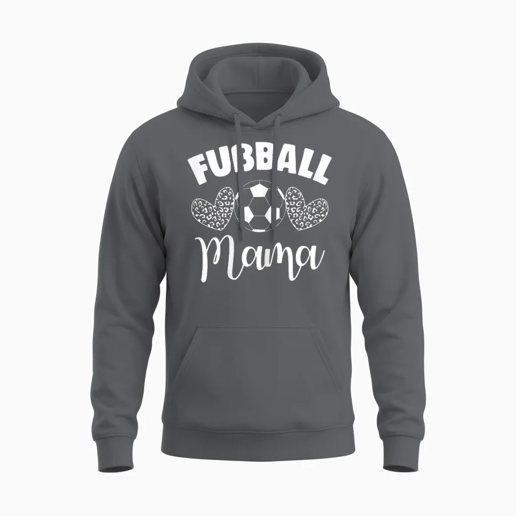 Football Mama T-Shirt, Black Unisex Hoodie in Charcoal