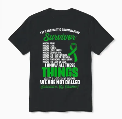 Traumatic Brain Injury Survivor Support Tbi Surviv Unisex T-Shirt - Black