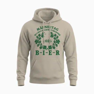 Männertag 2026 Bier Buchstabierwettbewerb – Vatertag Humor Unisex Hoodie - Sand