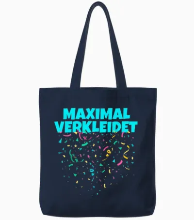 Meine Verkleidung Funny Costume Replacement Maximum Dressed T-Shirt, Black Tote Bags - Navy