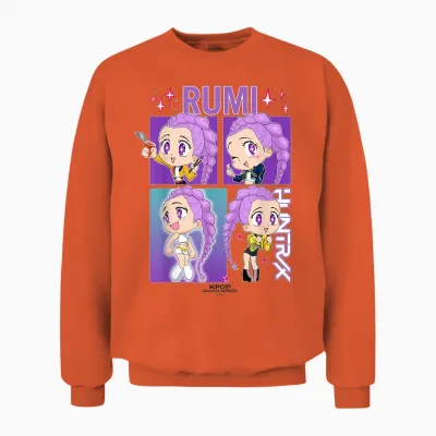 Kpop Demon Hunters Rumi Officially Licensed Unisex Sweatshirt - Orange