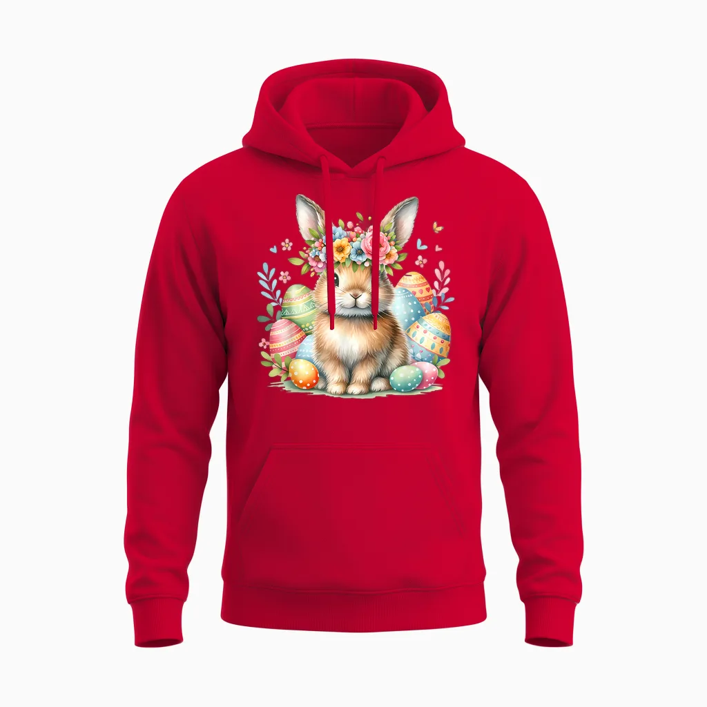 Osterhase Ostern Hase Ostereier Oster Outfit Osterhasen Süß Unisex Hoodie in Red