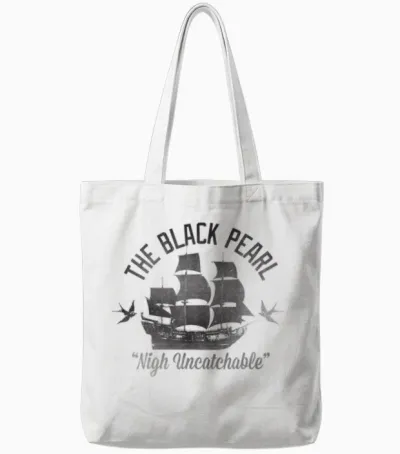 Disney - Pirates of the Caribbean Untouchable Black Pearl Tote Bags - White
