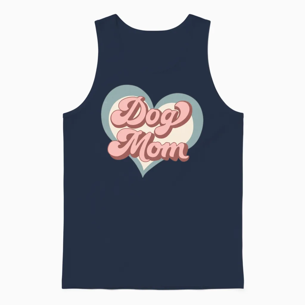 Dog Mom Unisex Tank Top in Navy