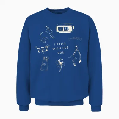 Wishbone - Eleven Eleven Graphic - Lucky Charm Collage Unisex Sweatshirt - Royal