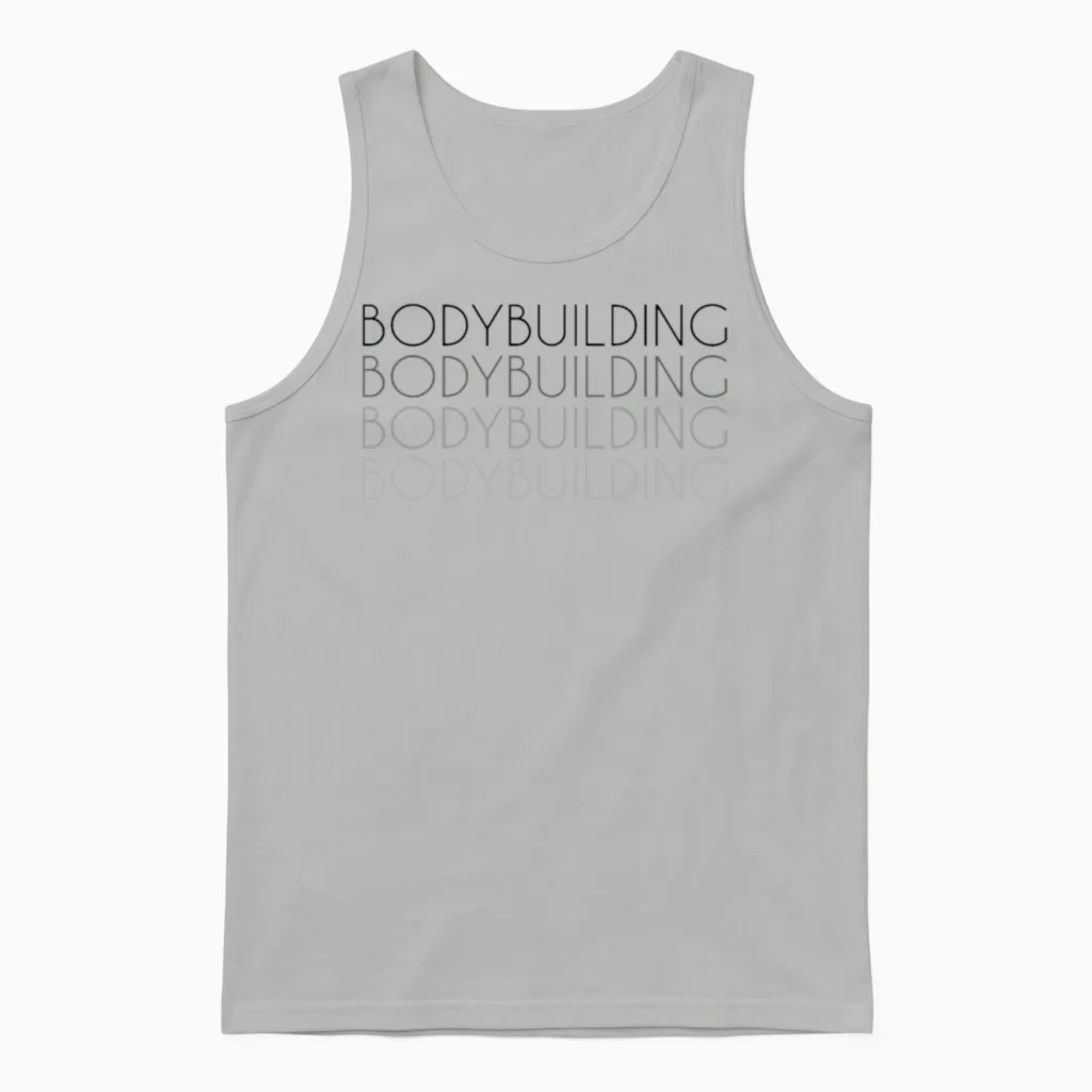 Bodybuilding Retro Gym & Lifting Unisex Tank Top in Ash