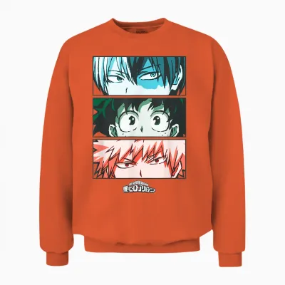 My Hero Academia Todoroki Deku Anime Unisex Sweatshirt - Orange