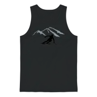Skiing Unisex Tank Top - Black – 1