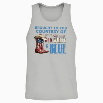 We'll Put a Boot in Your Ass It's American Way Cowgirl Boots Unisex Tank Top - Ash