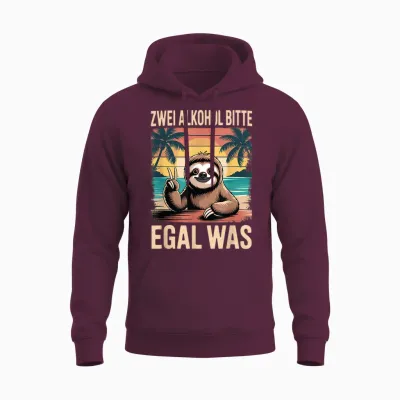 Lustiges Zwei Alkohol Bitte Egal Was Bier Malle Party Unisex Hoodie - Maroon