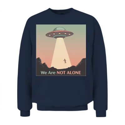 Retro Ufo Encounter Unisex Sweatshirt - Navy