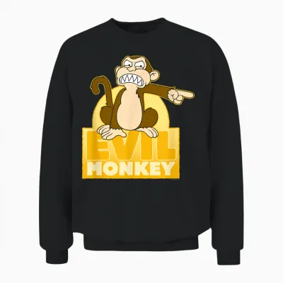 Family Guy Böser Affe Unisex Sweatshirt - Black