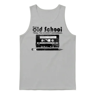 Old School Thing Cassette Retro 80s Unisex Tank Top - Ash