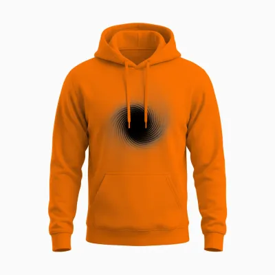 Black Hole Unisex Hoodie - Safety Orange