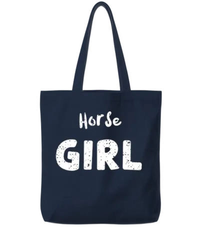Horse Girl - Horse Tote Bags - Navy