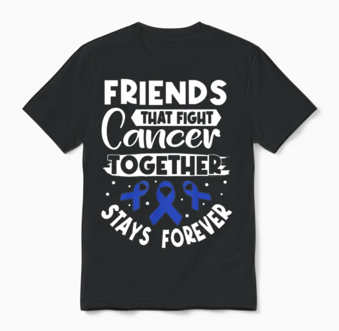Colon Cancer Support Unisex T-Shirt in Black