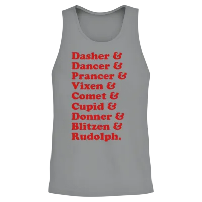 Reindeer Names Unisex Tank Top - Sport Grey