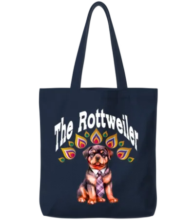 Rottweiler Dog Tote Bags - Navy