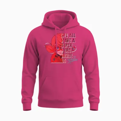 Miraculous We All Have a Superhero Inside Us Unisex Hoodie - Heliconia