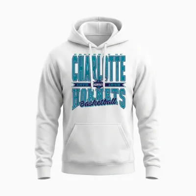 Nba Charlotte Hornets : Action Continue Unisex Hoodie - White