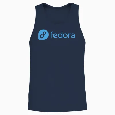 Fedora Linux - Software Programmer, Developer and Coder T-Shirt, Black Unisex Tank Top - Navy