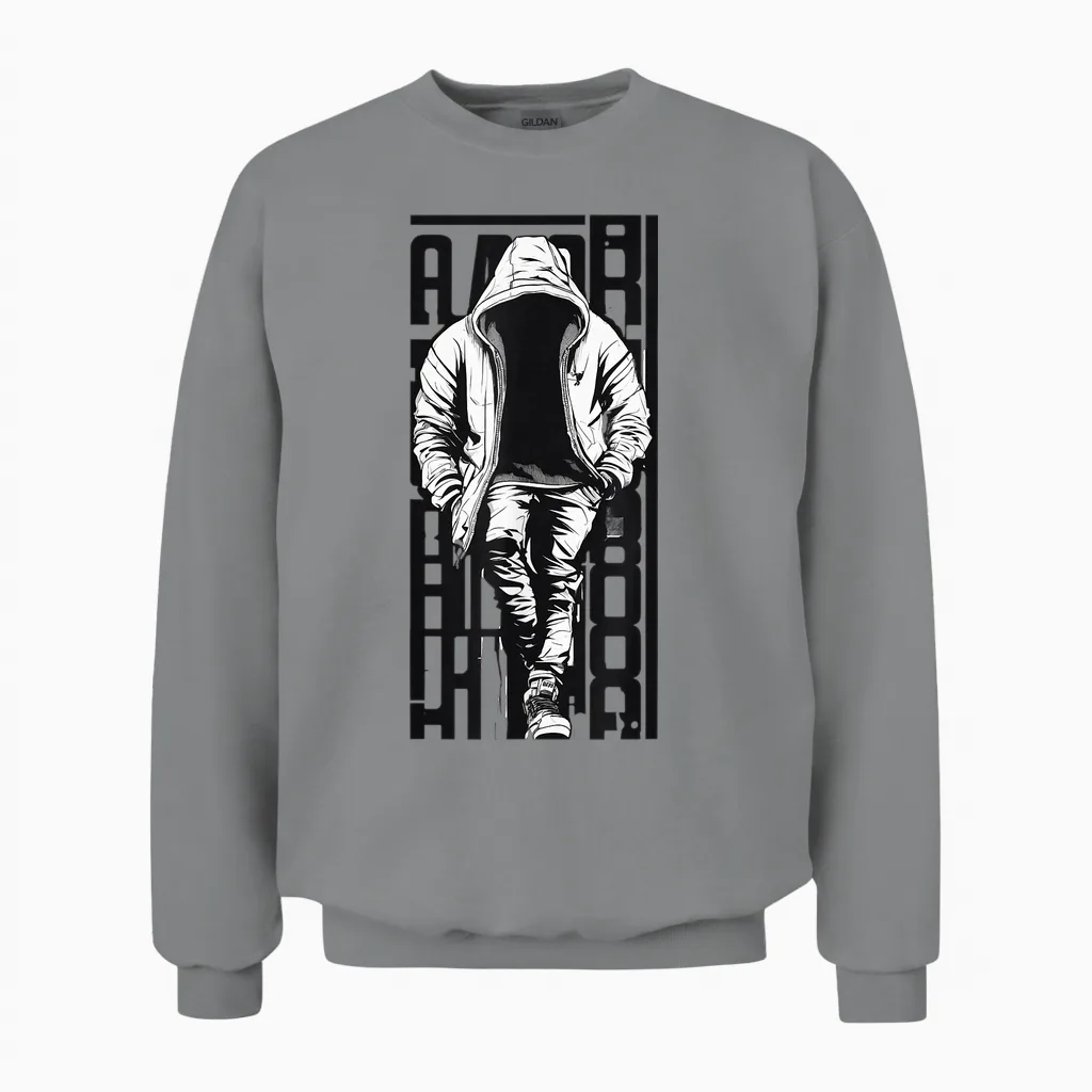 Rapper Graphic Tees Hip Hop T Shirt Streetwear Men Unisex Sweatshirt in Sport Grey
