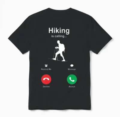 Hiking Unisex T-Shirt - Black