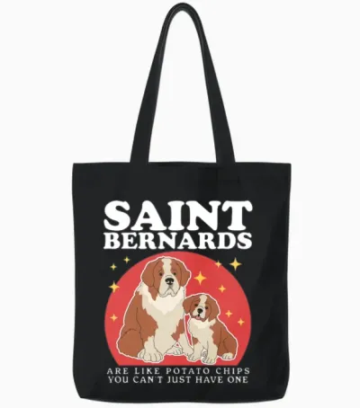 Saint Bernards Are Like Bernhardiner Dog Tote Bags - Black
