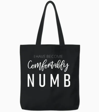 Comfortably Numb Tote Bags - Black