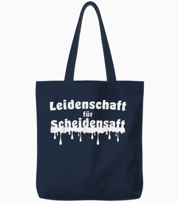 Passion for Divorce Juice Funny Tote Bags in Navy