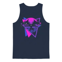 Mothman Cryptid Cryptozoology Retro Unisex Tank Top - Navy – 1