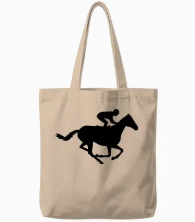 Running Horse Tote Bags - Natural