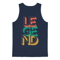 Retro Legend Unisex Tank Top - Navy – 1