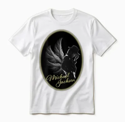 Michael Jackson 088 Back Printed Unisex T-Shirt - White