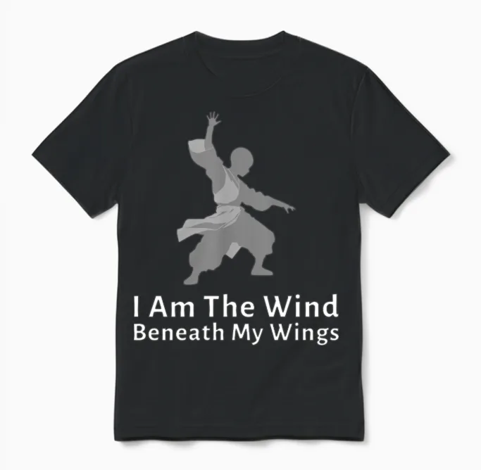 I Am the Wind Beneath My Wings Unisex T-Shirt in Black