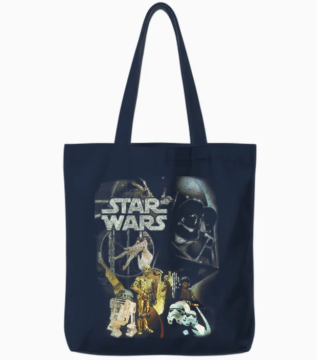 Kinder Star Wars New Vintage Tote Bags in Navy