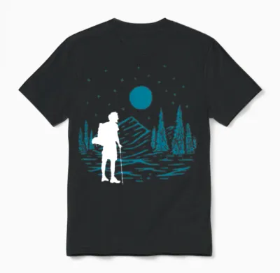 Funny Hiking Hiker Gift Unisex T-Shirt - Black