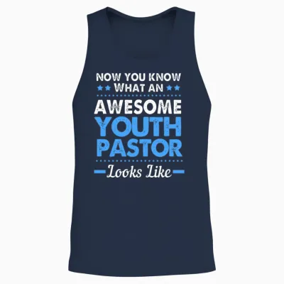 Funny Youth Pastor Appreciation Unisex Tank Top - Navy