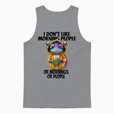 Funny Design for I Don't Like Morning People Unisex Tank Top - Sport Grey