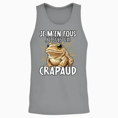Je M'en Fous Je Suis Un Toad - Cute Toad T-Shirt, Black, S Unisex Tank Top - Sport Grey