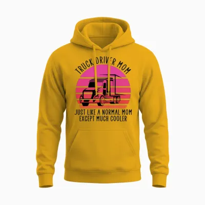 Truck Driver Mom Unisex Hoodie - Gold