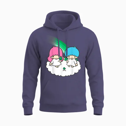 Little Twin Stars St. Patrick's Day Unisex Hoodie - Heather Sport Dark Navy