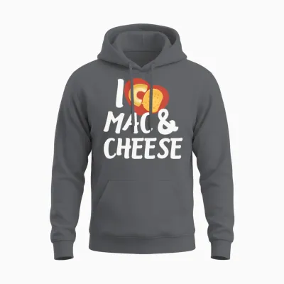 Mac N Cheese Mac and Cheese Macaroni Unisex Hoodie - Charcoal